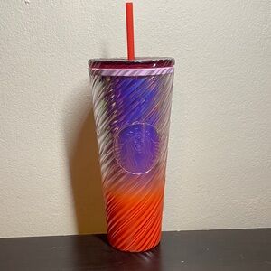 Starbucks Winter 2025 Gradient Sunrise Swirl Tumbler with Straw